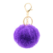 Cute Faux Fur Fluffy Fuzzy Pom Pom Keychain